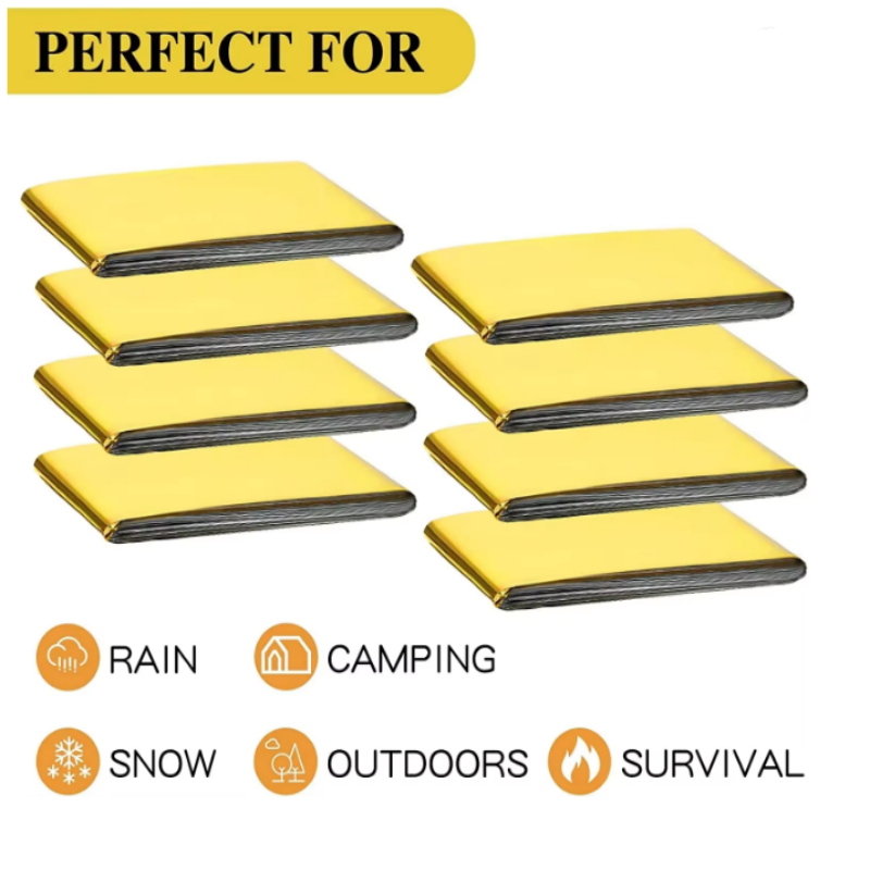 Survival Blanket Reflective - بطانية إنقاذ محمولة خفيفة الوزن من