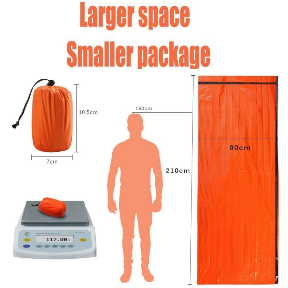 Emergency Mylar Tent - بطانية طوارئ حرارية قابلة لإعادة الاستخدام
