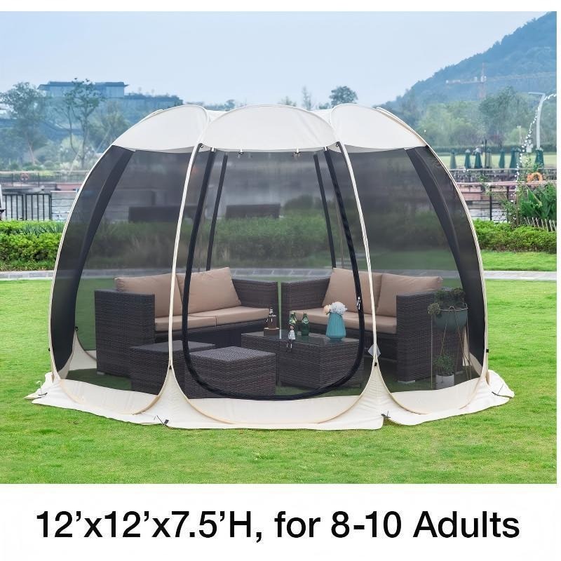 Emergency Mylar Tent - خيمة حفلات سداسية الجوانب مع شبكة،