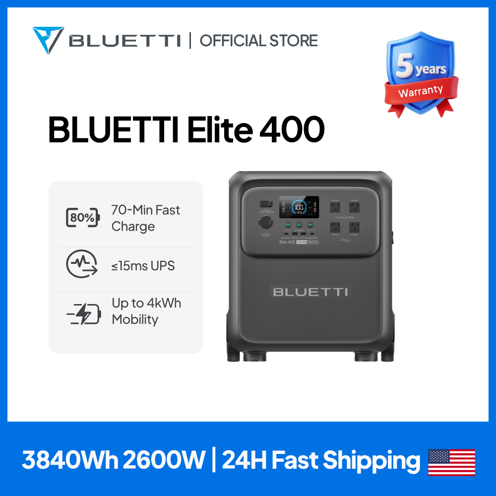 Solar Emergency Charger - محطة طاقة شمسية BLUETTI Elite 400