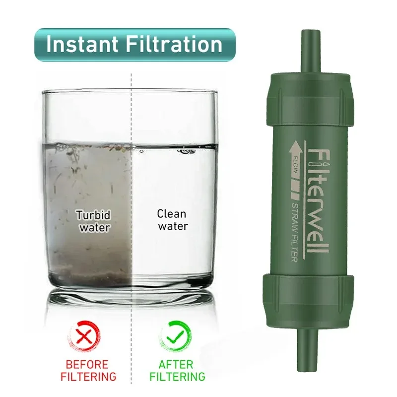 Water Purification Straw - 1 قطعة في الهواء الطلق تصفية