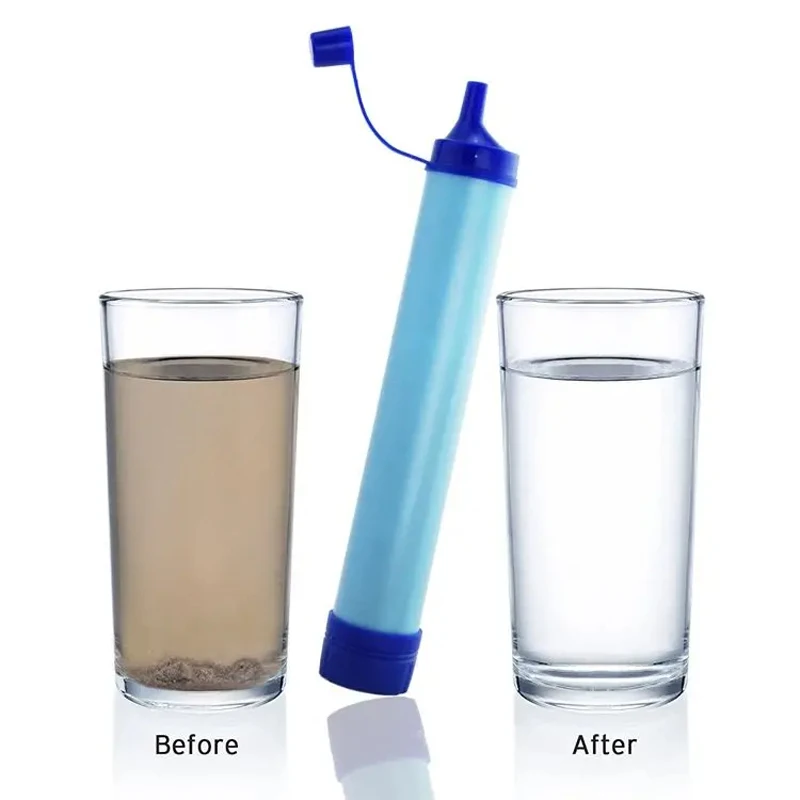 Water Purification Straw - فلتر مياه محمول صغير للاستخدام الخارجي،