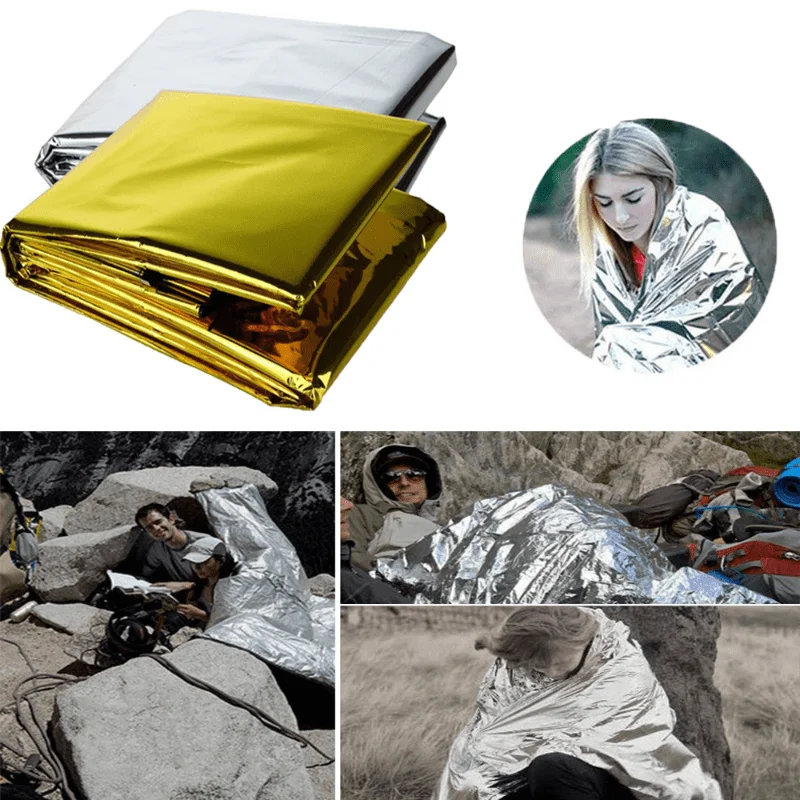Survival Blanket Reflective - بطانية إسعافات أولية محمولة للبقاء على