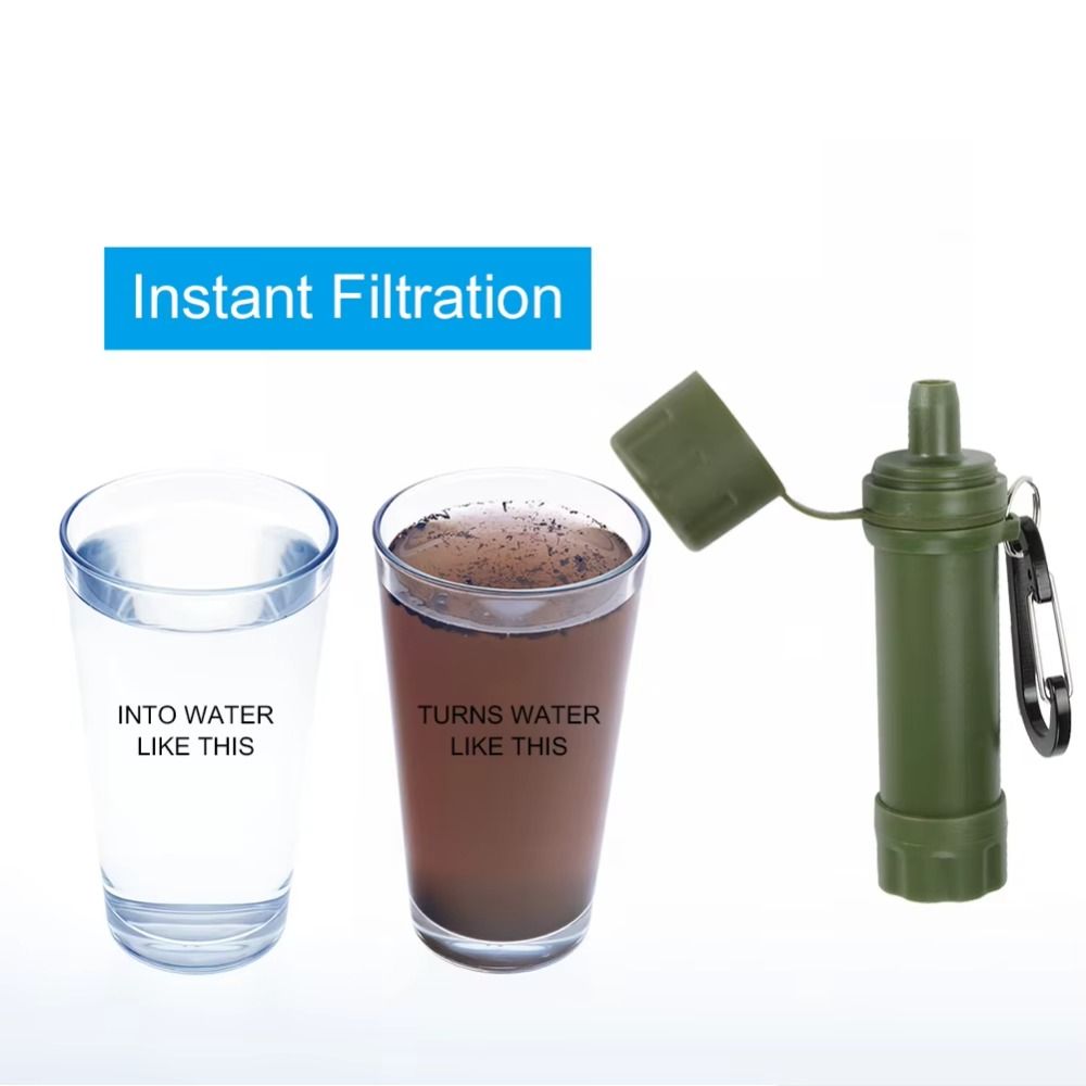 فلتر مياه صغير صغير من القش لت - مراجعة Water Purification Straw وسعره