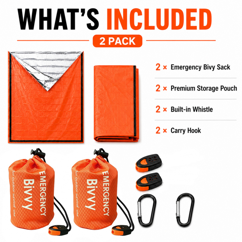 حقيبتان للنوم في حالات الطوارئ - مراجعة Bivy Bag Emergency وسعره