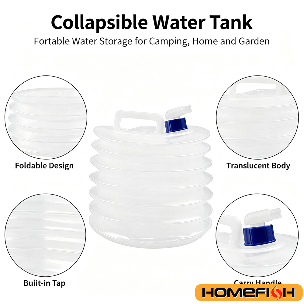 دلو ماء قابل للطي محمول سعة 5/ - مراجعة Water Bag Collapsible وسعره