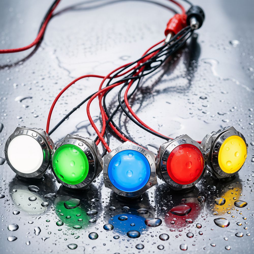 مصباح إشارة LED معدني 12 مم 16 - مراجعة Signal Panel Orange وسعره