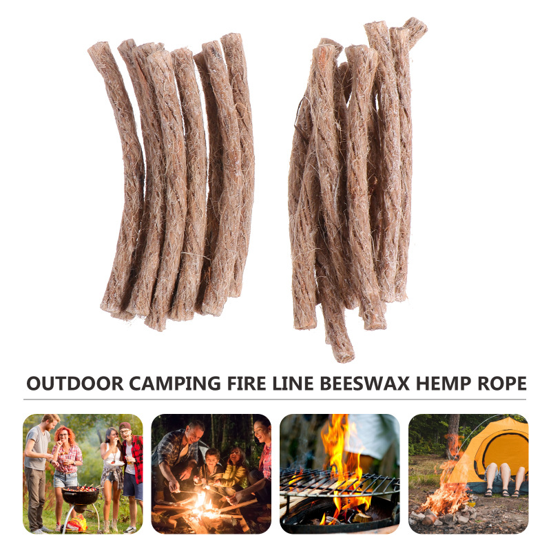 10 قطعة بقاء الفتيل القنب الحب - مراجعة Fire Starting Kit وسعره