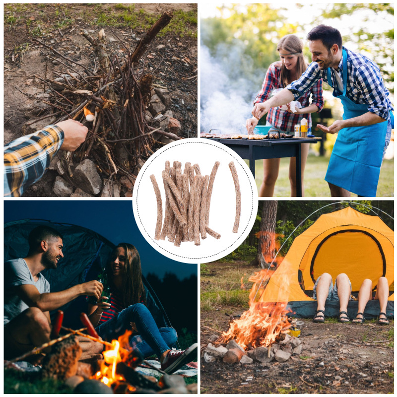 10 قطعة بقاء الفتيل القنب الحب - مراجعة Fire Starting Kit وسعره
