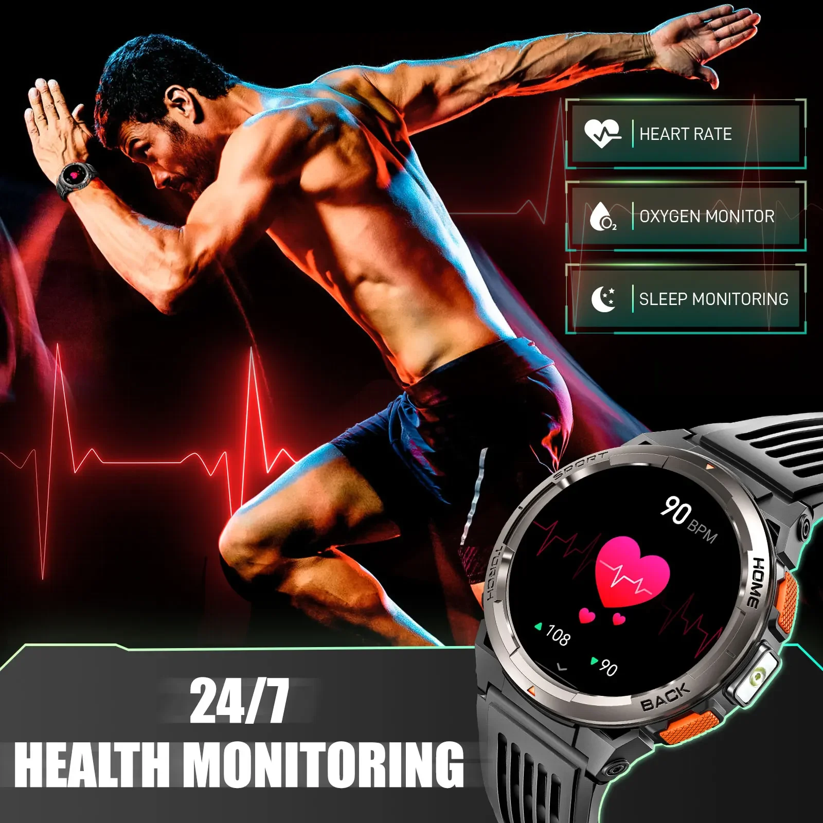 EIGIIS ساعة ذكية KE5 2024 3ATM - مراجعة Compass Lensatic وسعره