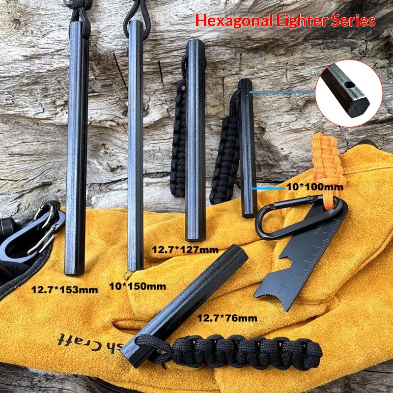 عصا صوان ماغنيسيوم سداسية الشك - مراجعة Magnesium Fire Starter وسعره