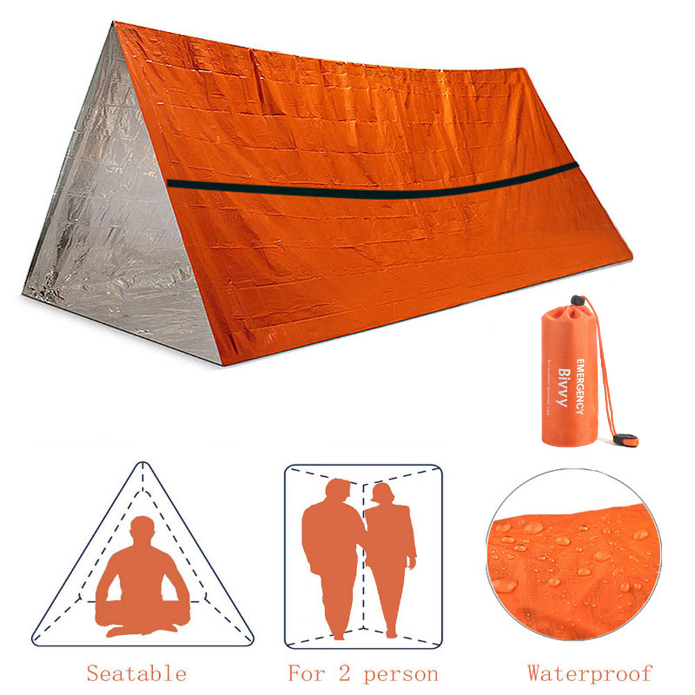 2 شخص مأوى للطوارئ Bivy مجموعة - مراجعة Emergency Mylar Tent وسعره