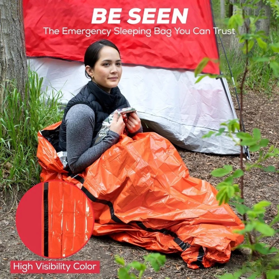 قطعة واحدة من كيس النوم في حال - مراجعة Emergency Mylar Tent وسعره