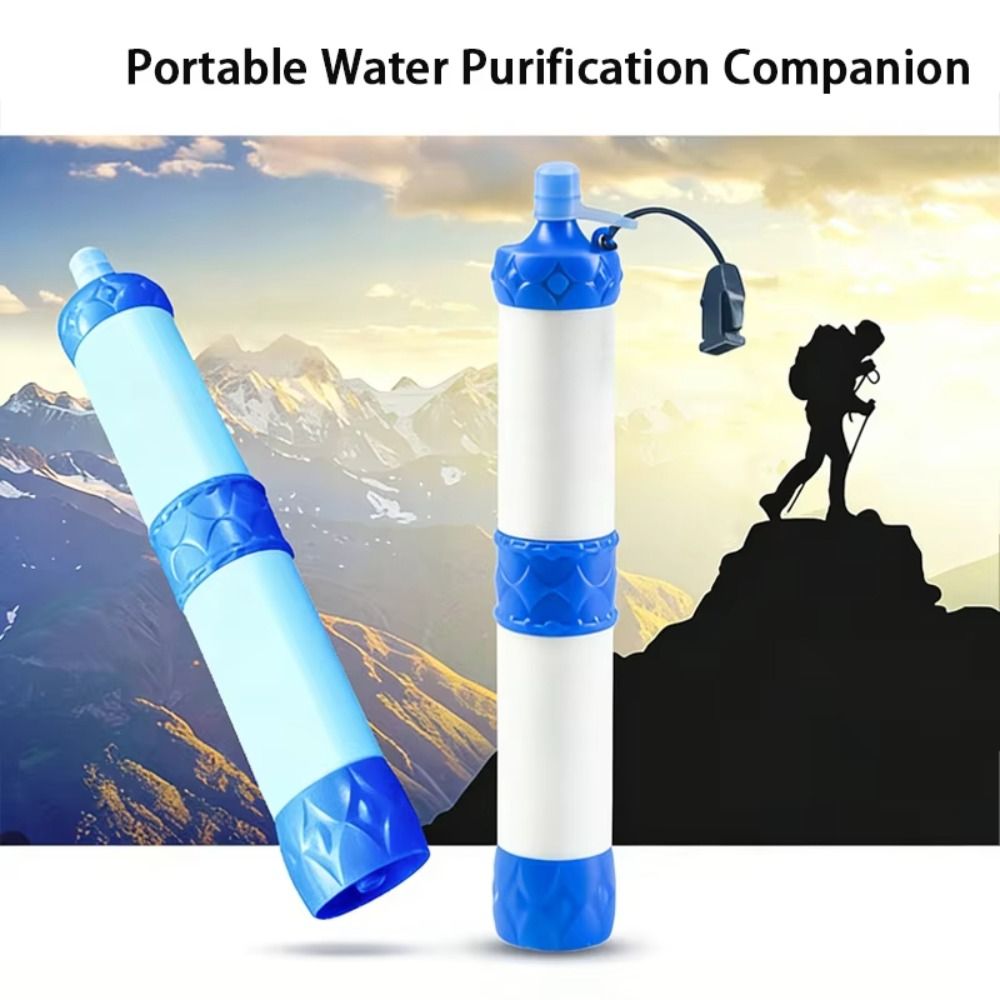 فلتر مياه صغير محمول على شكل ش - مراجعة Water Purification Straw وسعره