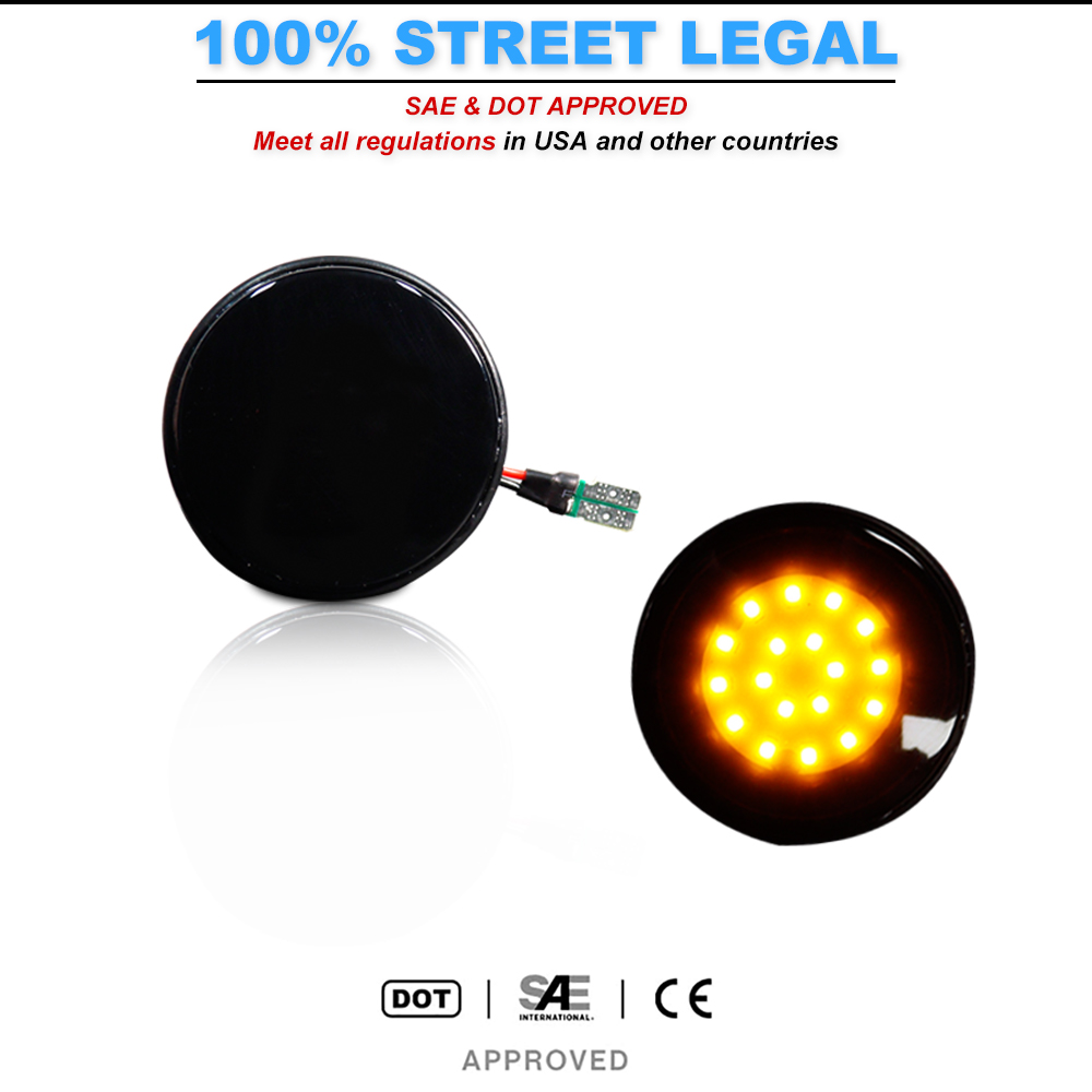 2 قطعة iJDM LED الجبهة الجانب  - مراجعة Signal Panel Orange وسعره