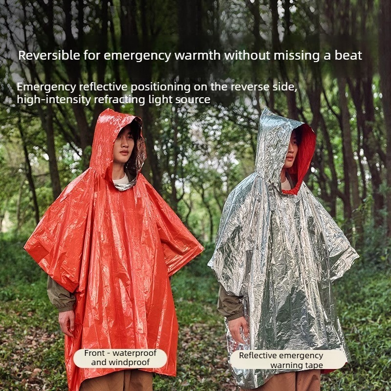 1-10 قطع من بطانية الطوارئ الم - مراجعة Emergency Poncho Rain وسعره