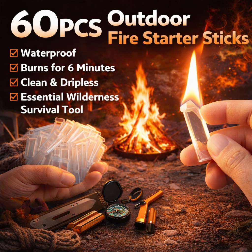 60 قطعة من أعواد إشعال النار ا - مراجعة Fire Starting Kit وسعره