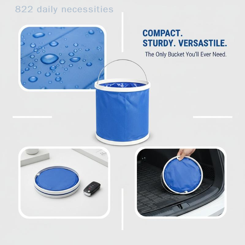 دلو قابل للطي للسيارة سعة 9 لت - مراجعة Water Bag Collapsible وسعره