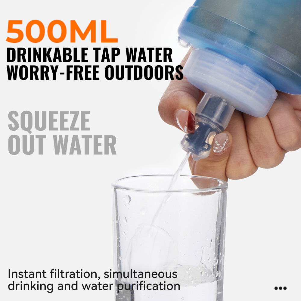 زجاجة مياه قابلة للطي مع فلتر  - مراجعة Water Bag Collapsible وسعره