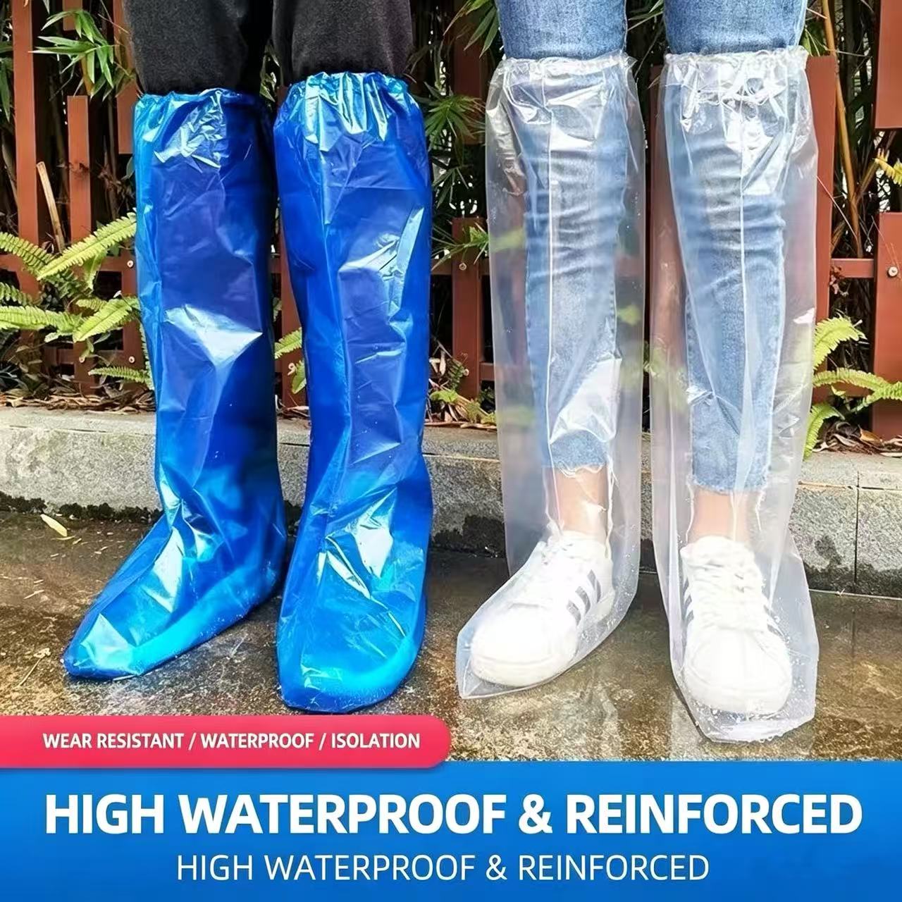 10 قطع من أغطية الأحذية المقاو - مراجعة Emergency Poncho Rain وسعره