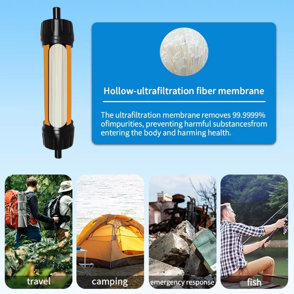 فلتر مياه صغير محمول على شكل ق - مراجعة Water Purification Straw وسعره